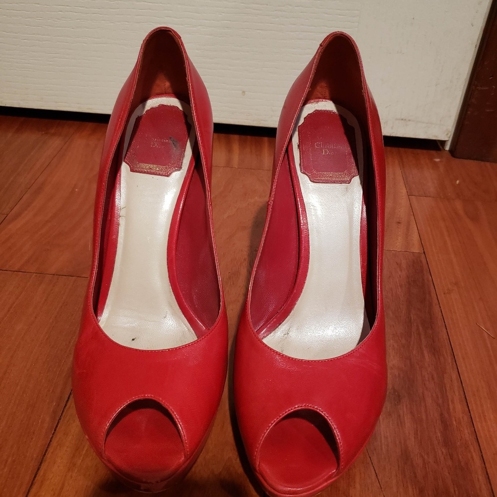 DIOR peep toe pumps